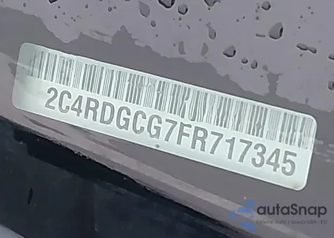 2015 Dodge Grand Caravan Sxt from USA, damaged, VIN 2C4RDGCG7FR717345